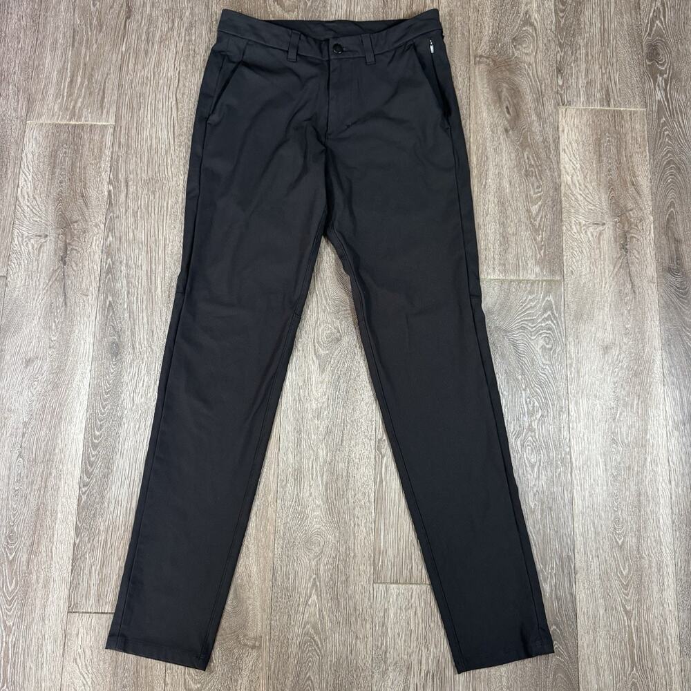 Lululemon Commission Pants Men 31x32 Black Slim Straight Athleisure Performance